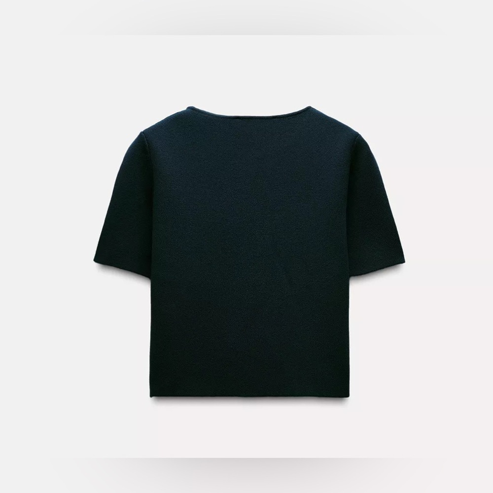 Zara Knit Crop Top, Size M - Picture 3 of 9